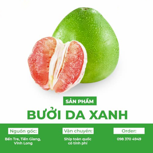 Bưởi Da Xanh Hữu Cơ